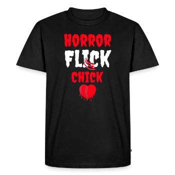 Horror Flick Chick Halloween Horror Movie Film - Men's Premium Organic T-Shirt - black - Front - Nico (187cm)