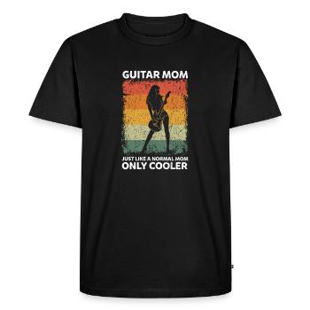 Gitarre Guitar Maman Comme Une Maman Normale Seulement Plus Cool - T-shirt Premium bio Homme - noir - Devant - Nico (187cm)