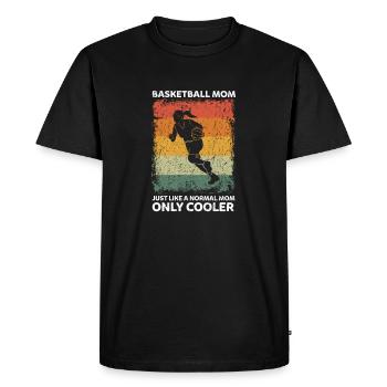 Maman basket comme une maman normale seulement plus cool - T-shirt Premium bio Homme - noir - Devant - Nico (187cm)