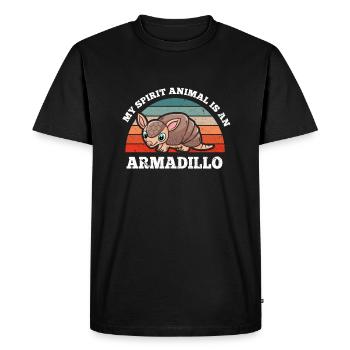 Gürteltier Mon animal spirituel est un tatou - T-shirt Premium bio Homme - noir - Devant - Nico (187cm)