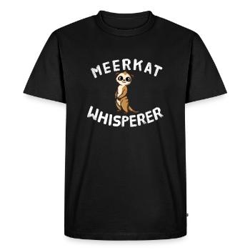 Amateurs de suricates amoureux des animaux Meerkat Whisperer - T-shirt Premium bio Homme - noir - Devant - Nico (187cm)
