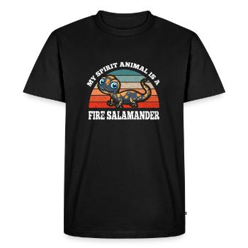 Feuersalamander Mon Animal Une salamandre de feu - T-shirt Premium bio Homme - noir - Devant - Nico (187cm)