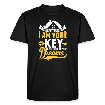 Real Estate Agent Realtor I'm Your Key To The Home - Men's Premium Organic T-Shirt - black - Front - Nico (187cm)