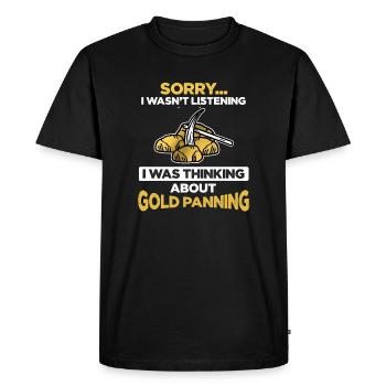 Je n’ai pas écouté Gold Prospector Gold Panner - T-shirt Premium bio Homme - noir - Devant - Nico (187cm)