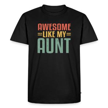 Awesome Like My Aunt For Graduation Day - Men's Premium Organic T-Shirt - black - Front - Nico (187cm)