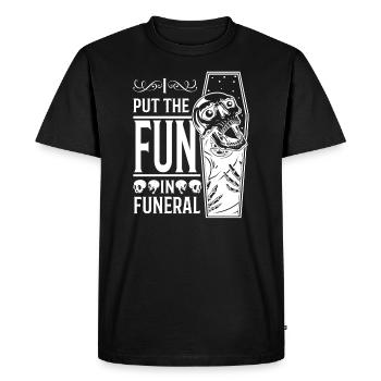 Drôle d’Undertaker Gravedigger Hearse - T-shirt Premium bio Homme - noir - Devant - Nico (187cm)