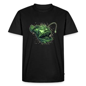 Anglerfish Deep Sea Creature Sea Monster - Men's Premium Organic T-Shirt - black - Front - Nico (187cm)