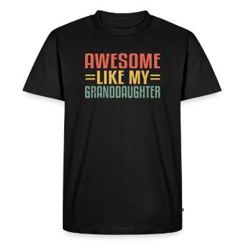 Cérémonie de remise des diplômes Petits-enfants - T-shirt Premium bio Homme - noir - Devant - Nico (187cm)