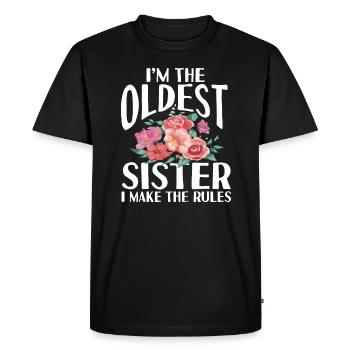 Frères et sœurs Dictons Frère Sœur Famille - T-shirt Premium bio Homme - noir - Devant - Nico (187cm)