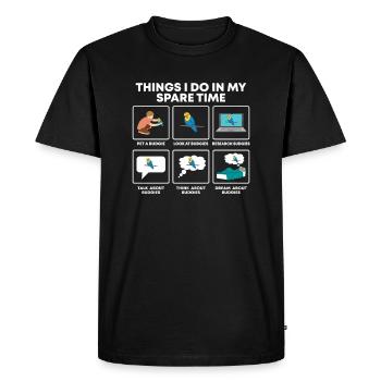 Ornithologue Vogebesitzer Budensitting Lovers - T-shirt Premium bio Homme - noir - Devant - Nico (187cm)