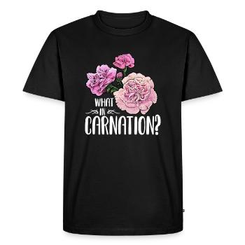 Florist Blumenliebhaber Nelken Blumen Gärtner - Männer Premium Bio T-Shirt - Schwarz - Vorne - Nico (187cm)