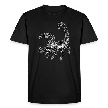 Signe du Zodiaque Horoscope Scorpion Constellation Astrologie - T-shirt Premium bio Homme - noir - Devant - Nico (187cm)