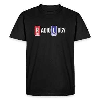 Radiologie Radiologue Médecin Hospitalier Médecin - T-shirt Premium bio Homme - noir - Devant - Nico (187cm)