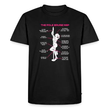 The Pole Bruise Map Funny Pole Dancer Dancing - Men's Premium Organic T-Shirt - black - Front - Nico (187cm)