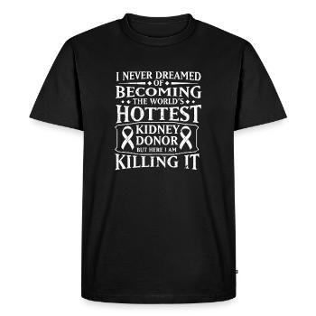 Dictons amusants Donneur de rein Donneur d’organes - T-shirt Premium bio Homme - noir - Devant - Nico (187cm)