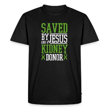 Donneur d’organe Maladie rénale Rein Donneur rein Rein - T-shirt Premium bio Homme - noir - Devant - Nico (187cm)