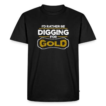 Gold Gold Digger Gold Panner Mine Gold Prospector - T-shirt Premium bio Homme - noir - Devant - Nico (187cm)