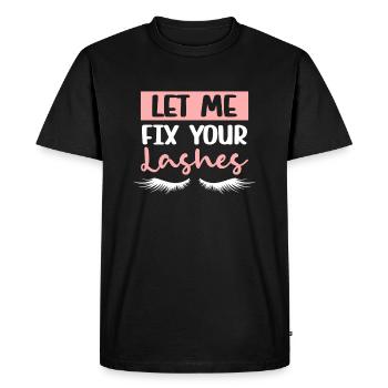 Let Me Fix Your Lashes Lash Tech Eyelash Artist - Men's Premium Organic T-Shirt - black - Front - Nico (187cm)