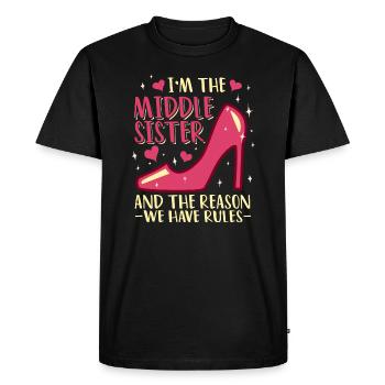 Frères et sœurs Dictons Frère Sœur Famille - T-shirt Premium bio Homme - noir - Devant - Nico (187cm)