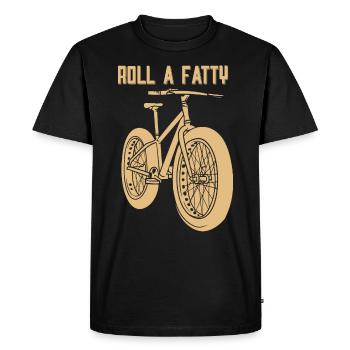 Rouler un Fat / VTT VTT Fat Bike - T-shirt Premium bio Homme - noir - Devant - Nico (187cm)