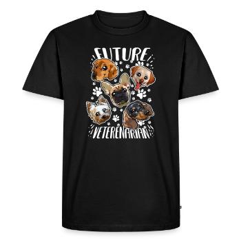 Future Veterinarian Aspiring Vets Dogs - Men's Premium Organic T-Shirt - black - Front - Nico (187cm)