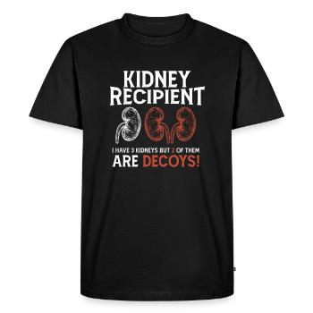 Dictons amusants donneur d’organes donneur de rein - T-shirt Premium bio Homme - noir - Devant - Nico (187cm)