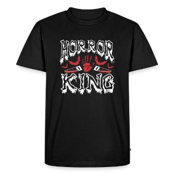 Horror King Scary Films Lover Halloween Fans - Men's Premium Organic T-Shirt - black - Front - Nico (187cm)