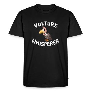 Vautour Chuchoteur Vautour Oiseaux de proie Oiseaux - T-shirt Premium bio Homme - noir - Devant - Nico (187cm)