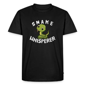 Serpents Chuchoteurs Animaux Amoureux des animaux Serpents - T-shirt Premium bio Homme - noir - Devant - Nico (187cm)