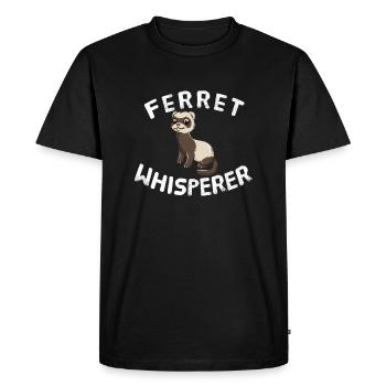 Funny Ferret Lover Ferret Whisperer - Men's Premium Organic T-Shirt - black - Front - Nico (187cm)