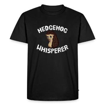 Hérisson Chuchoteur Animaux Amoureux des animaux Hérissons - T-shirt Premium bio Homme - noir - Devant - Nico (187cm)