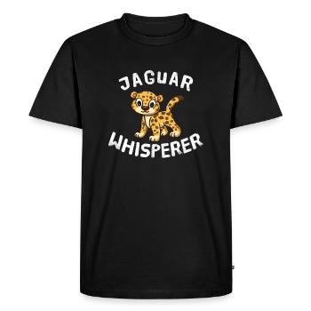 Funny Jaguar Lover Jaguar Whisperer - Men's Premium Organic T-Shirt - black - Front - Nico (187cm)