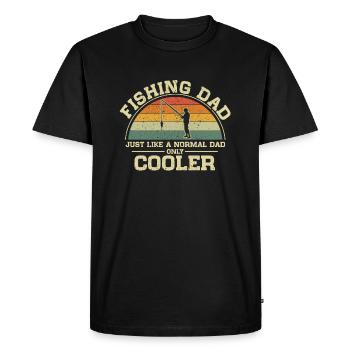 Fishing Dad Just Like A Normal Dad Only Cooler - Men's Premium Organic T-Shirt - black - Front - Nico (187cm)