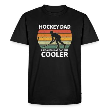 Hockey Papa Normal Père Seulement Cool Papa - T-shirt Premium bio Homme - noir - Devant - Nico (187cm)