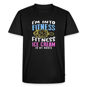 Les amateurs de crème glacée disent sarcasme - T-shirt Premium bio Homme - noir - Devant - Nico (187cm)