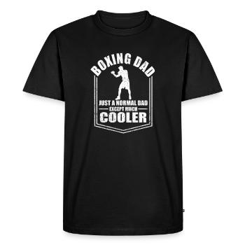 Boxing Daddy Drôle Père Dictons Fête des Pères - T-shirt Premium bio Homme - noir - Devant - Nico (187cm)