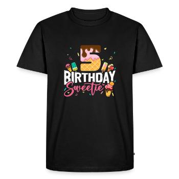 Amateur de crème glacée de 5 ans - T-shirt Premium bio Homme - noir - Devant - Nico (187cm)