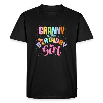 Crème glacée Fête d’anniversaire Grand-mère Crème glacée - T-shirt Premium bio Homme - noir - Devant - Nico (187cm)