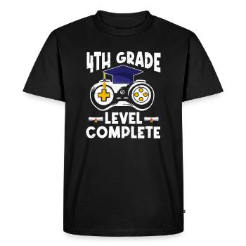 4ème classe Terminé Niveau Terminé Jeu de Joueur - T-shirt Premium bio Homme - noir - Devant - Nico (187cm)