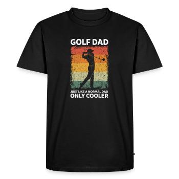 Golf Dad Like A Normal Dad Only Cooler - Men's Premium Organic T-Shirt - black - Front - Nico (187cm)