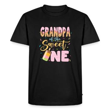 Amateur de crème glacée Grand-père Grand-père Süe Petite-fille - T-shirt Premium bio Homme - noir - Devant - Nico (187cm)