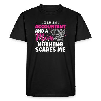 Drôles de comptables Dictons Impôts - T-shirt Premium bio Homme - noir - Devant - Nico (187cm)