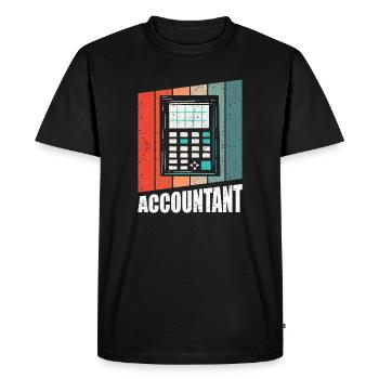 Conseils fiscaux Drôles Comptables Dictons Impôts - T-shirt Premium bio Homme - noir - Devant - Nico (187cm)