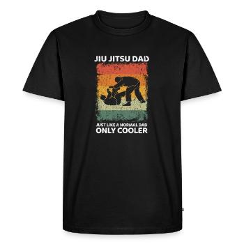 Jiu Jitsu Papa Drôle Père Dictons Fête des Pères - T-shirt Premium bio Homme - noir - Devant - Nico (187cm)