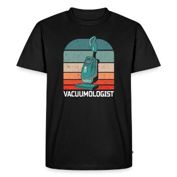 Aspirateur Ménage Ménage Ménage Femme au foyer Hausmann - T-shirt Premium bio Homme - noir - Devant - Nico (187cm)