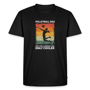 Volleyball Dad Like A Normal Dad Only Cooler - Men's Premium Organic T-Shirt - black - Front - Nico (187cm)