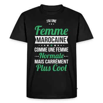 J'ai une femme Marocaine plus cool - T-shirt Premium bio Homme - noir - Devant - Nico (187cm)