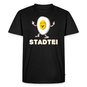 City Egg Funny Egg - T-shirt Premium bio Homme - noir - Devant - Nico (187cm)