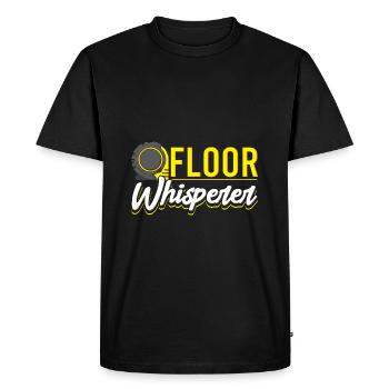 Floor Whisperer pour les poseurs de sols - T-shirt Premium bio Homme - noir - Devant - Nico (187cm)