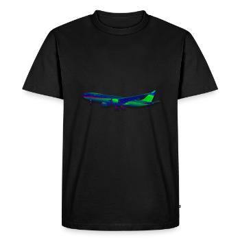 Planes always land and take off against the wind - Men's Premium Organic T-Shirt - black - Front - Nico (187cm)
